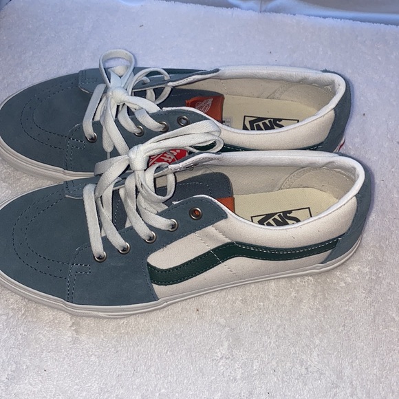Vans Sk8 Low Skate Shoe - Varsity Blue Green/White Size 10 NEW - Picture 4 of 7